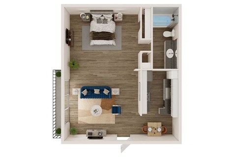Ef2 Floor Plan  at Helios, Dallas, TX, 75240